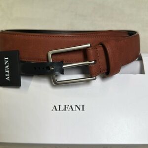 Alfani Men’s Rust Colored Faux Leather Belt in Sizes Small - XL